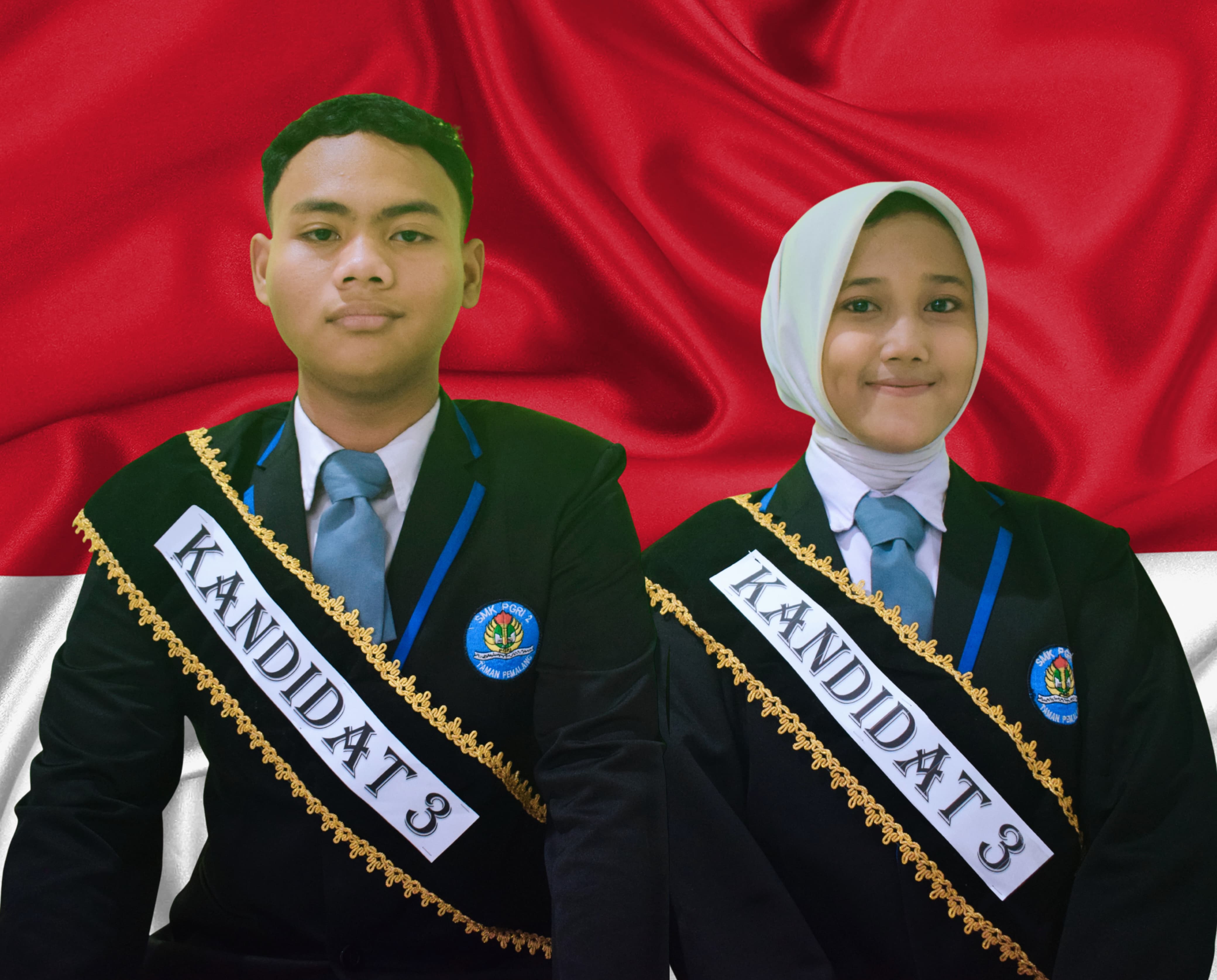 Muhahmad fauzi A(Calon Ketua) Zahra putri K(Calon wakil ketua)